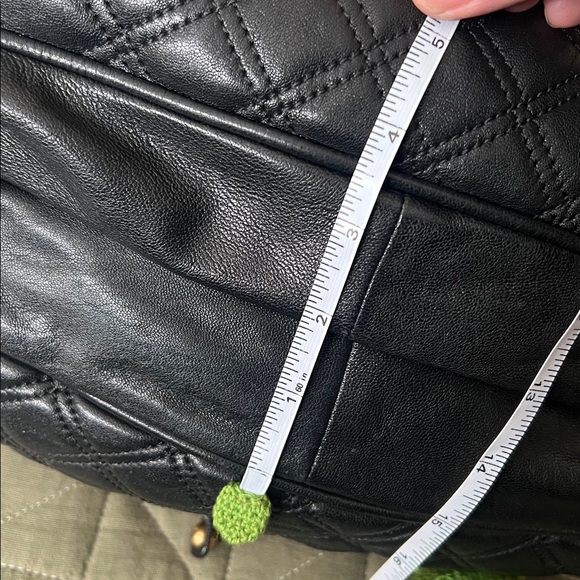 Black Quilted Leather Handbag - Picture 13 of 14